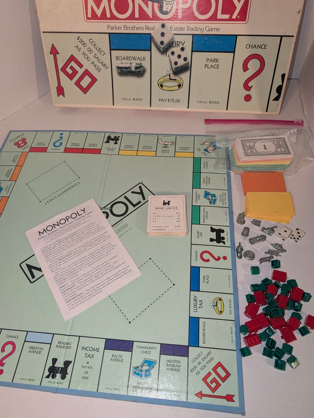 Monopoly 1985 Complete Classic Board Game Parker Brothers Vintage
